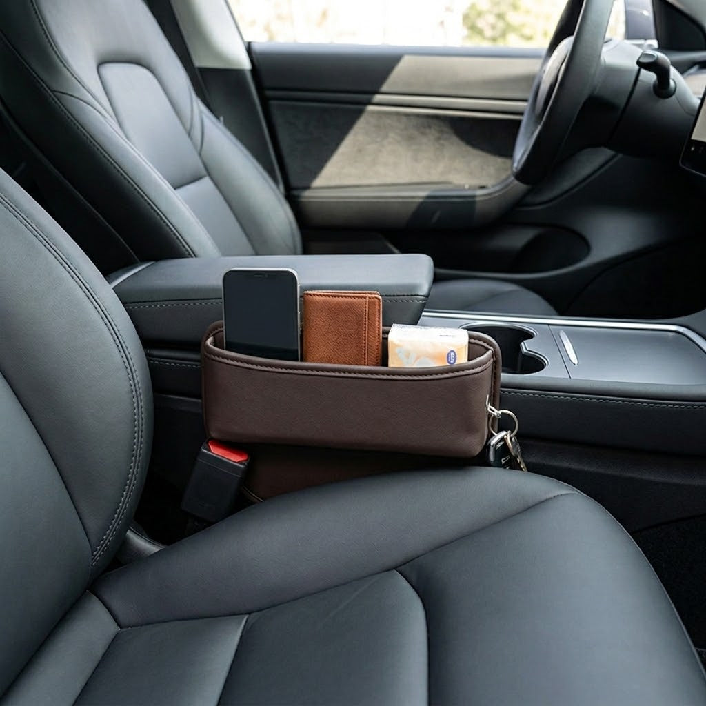 Premium Universal Car Seat Gap Organizer & Storage Box
