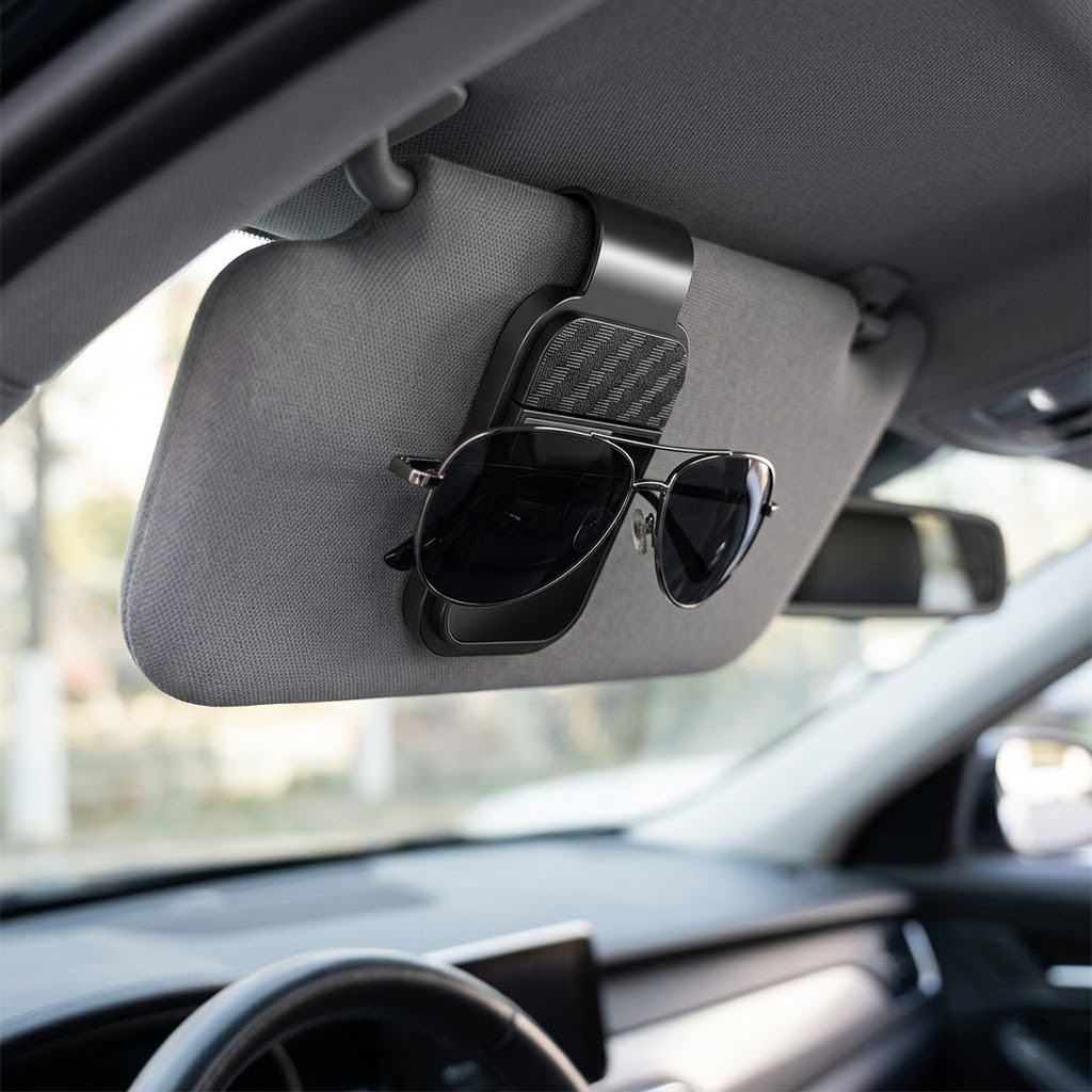 Premium Car Sun Visor Sunglasses Holder