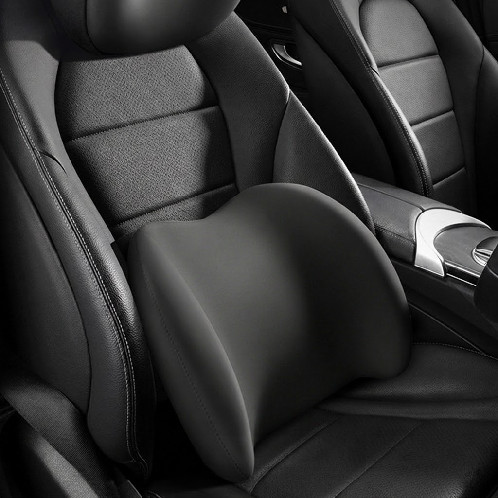 Ergonomic Memory Foam Car Headrest and Lumbar Support Set